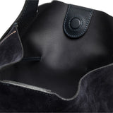 Borsa secchiello Sienna pelle/camoscio notturno 