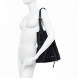 Borsa secchiello Sienna pelle/camoscio notturno 