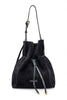 Borsa secchiello Sienna pelle/camoscio notturno
