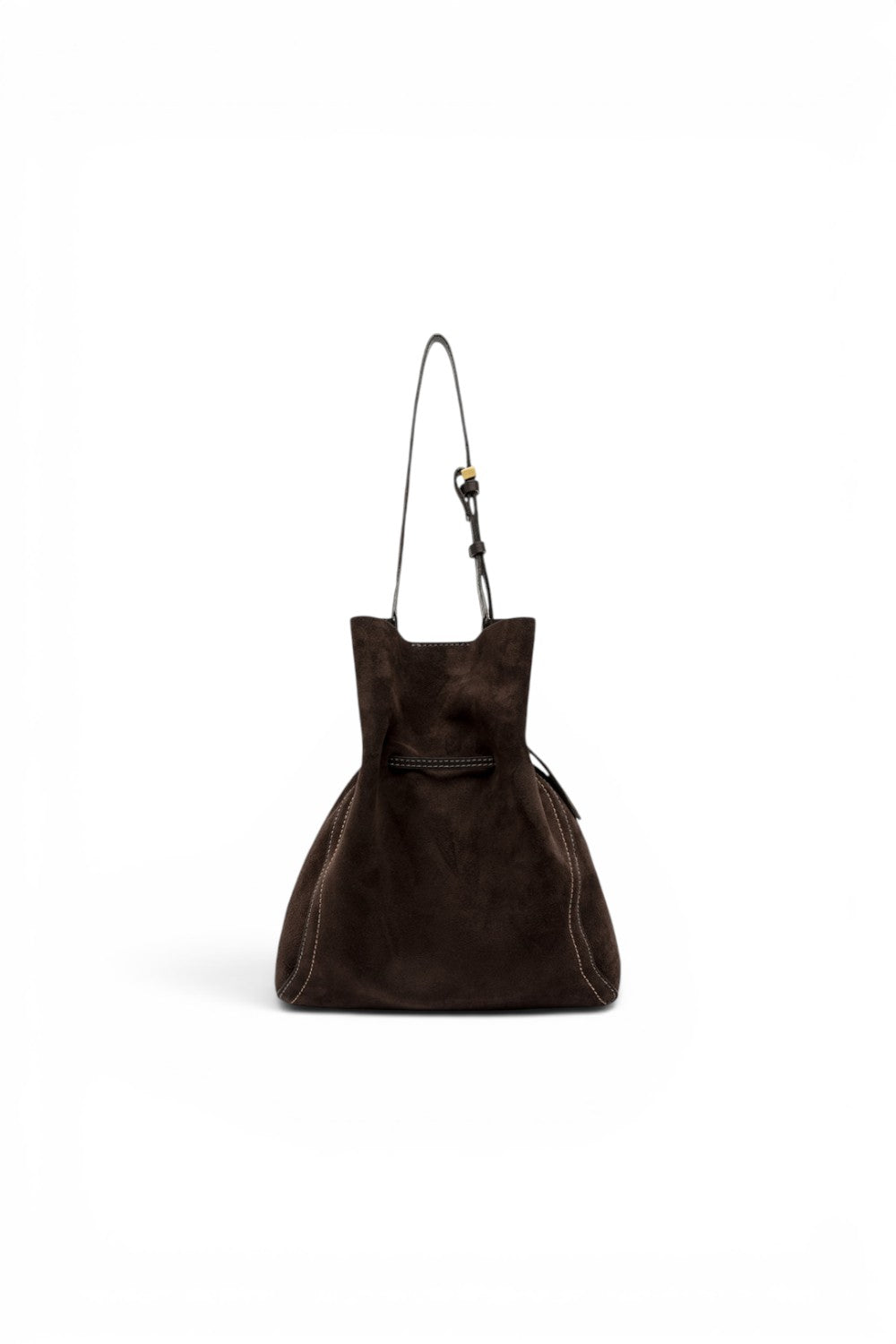 Borsa secchiello Sienna pelle/camoscio moka 