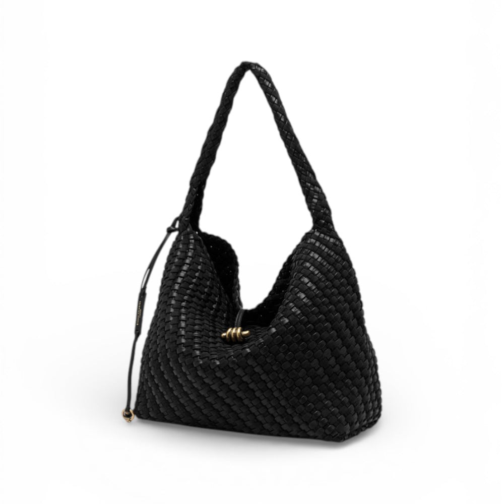Borsa Aurelie intreccio nero grande Gianni Chiarini 