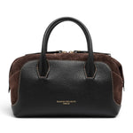 Borsa bauletto Gemma pelle camoscio nero marrone 