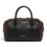 Borsa bauletto Gemma pelle camoscio nero marrone 