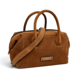 Borsa bauletto Gemma camoscio cognac 