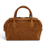 Borsa bauletto Gemma camoscio cognac 