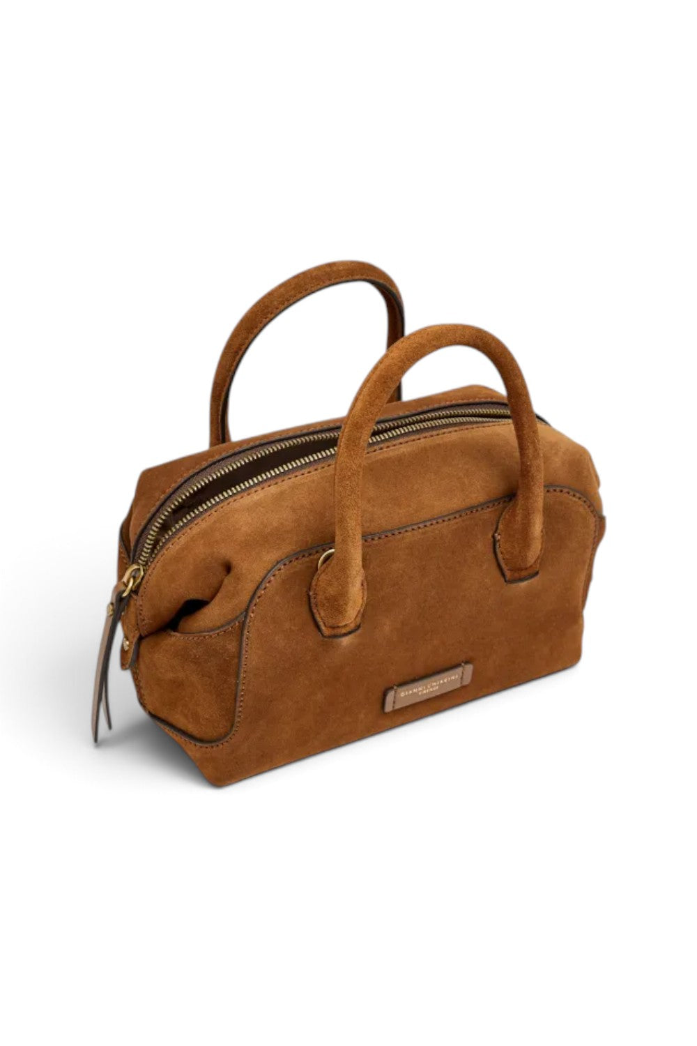Borsa bauletto Gemma camoscio cognac 