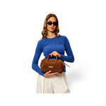 Borsa bauletto Gemma camoscio cognac 