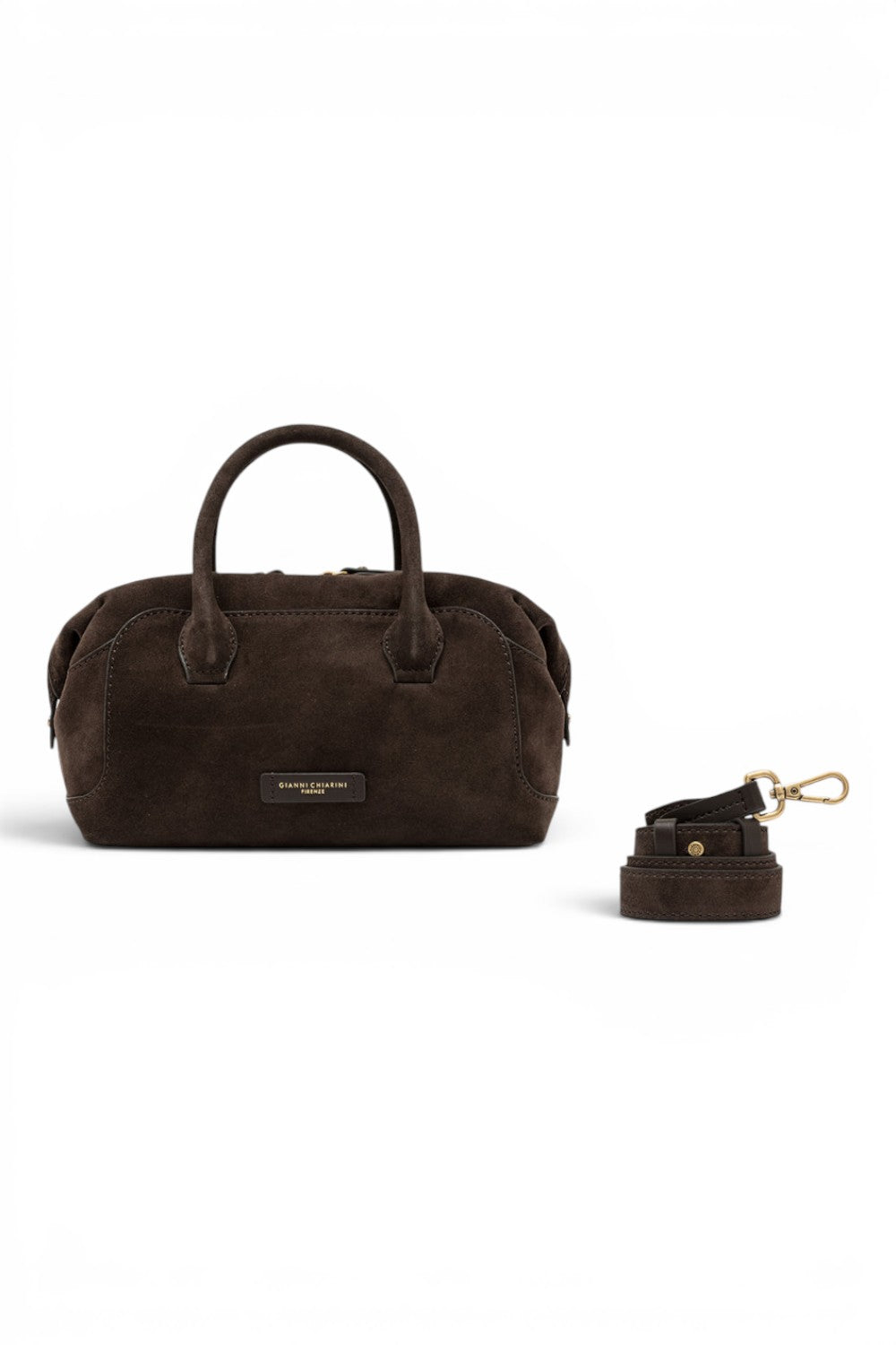 Borsa bauletto Gemma camoscio moka 