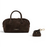 Borsa bauletto Gemma camoscio moka 