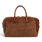 Borsa bauletto Gemma  grande camoscio cognac 