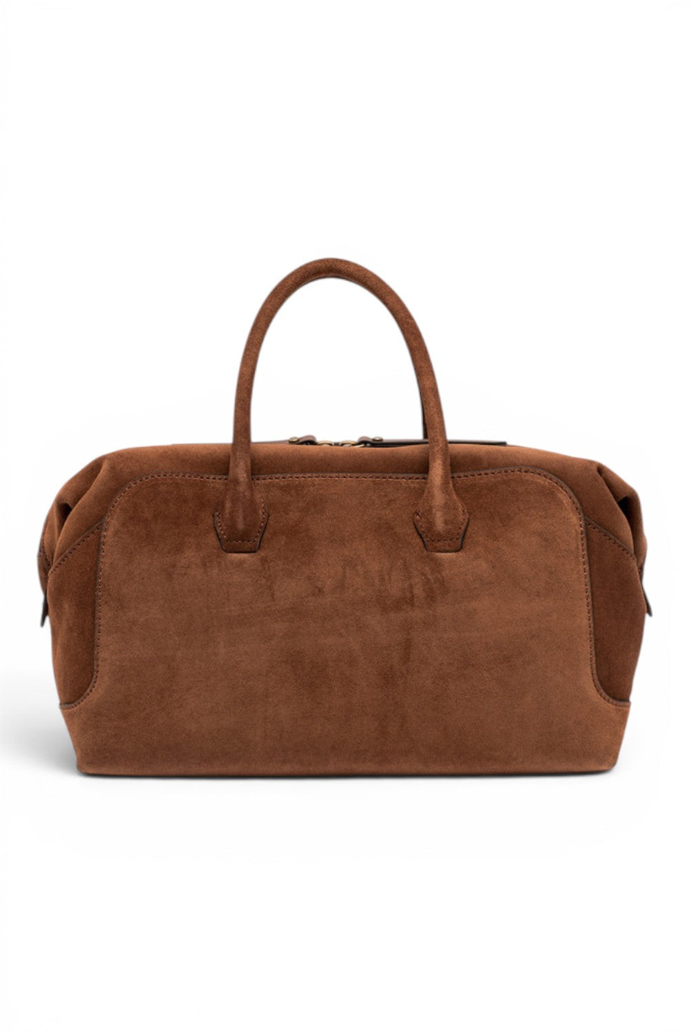 Borsa bauletto Gemma  grande camoscio cognac 
