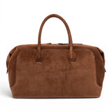 Borsa bauletto Gemma  grande camoscio cognac 