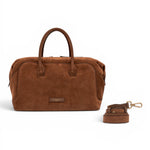 Borsa bauletto Gemma  grande camoscio cognac 