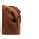 Borsa bauletto Gemma  grande camoscio cognac 