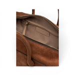 Borsa bauletto Gemma  grande camoscio cognac 