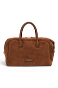 Borsa bauletto Gemma  grande camoscio cognac
