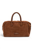 Borsa bauletto Gemma  grande camoscio cognac