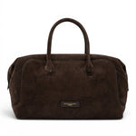 Borsa bauletto Gemma  grande camoscio moka 