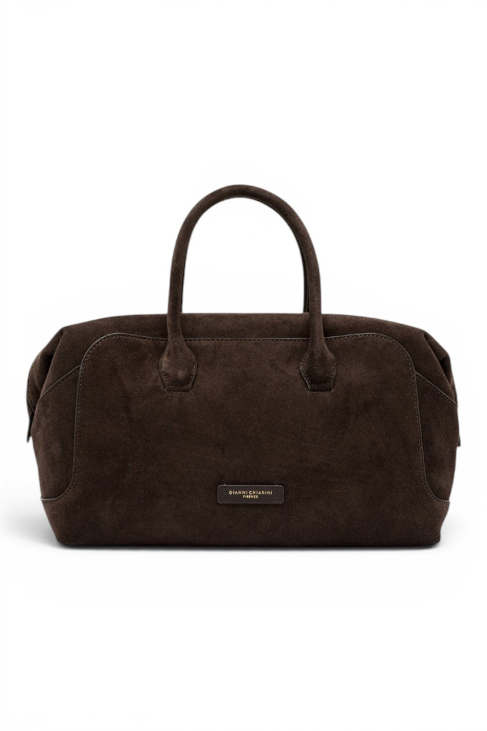 Borsa bauletto Gemma  grande camoscio moka 