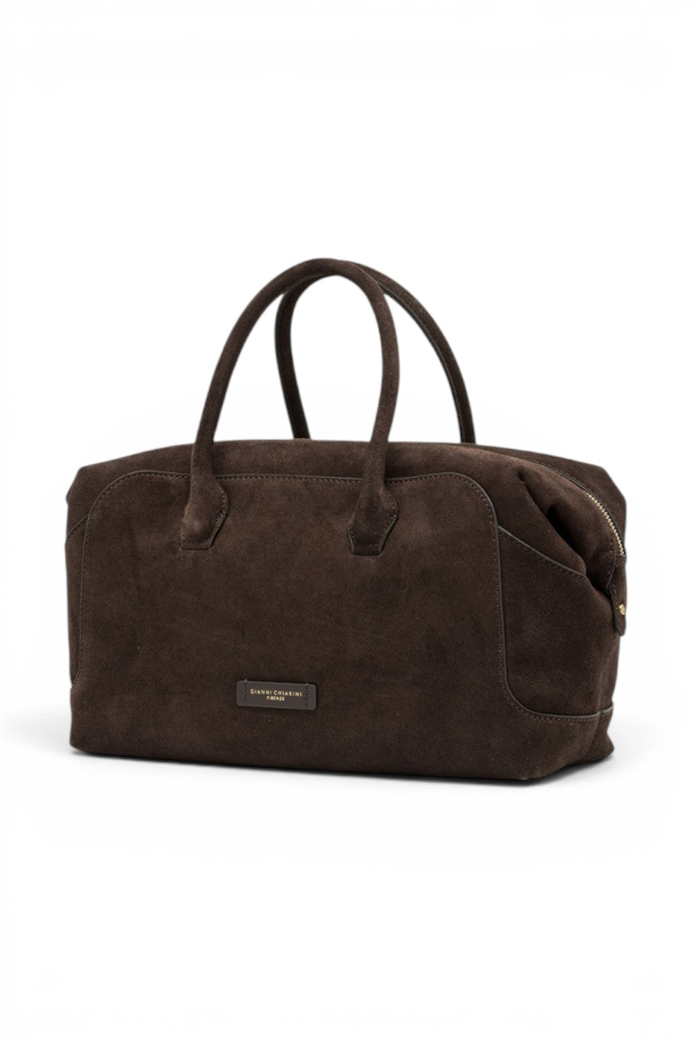 Borsa bauletto Gemma  grande camoscio moka 