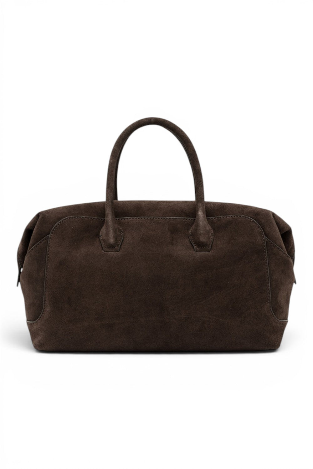 Borsa bauletto Gemma  grande camoscio moka 