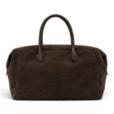 Borsa bauletto Gemma  grande camoscio moka 