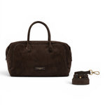 Borsa bauletto Gemma  grande camoscio moka 