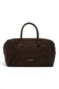 Borsa bauletto Gemma  grande camoscio moka