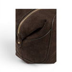 Borsa bauletto Gemma  grande camoscio moka 
