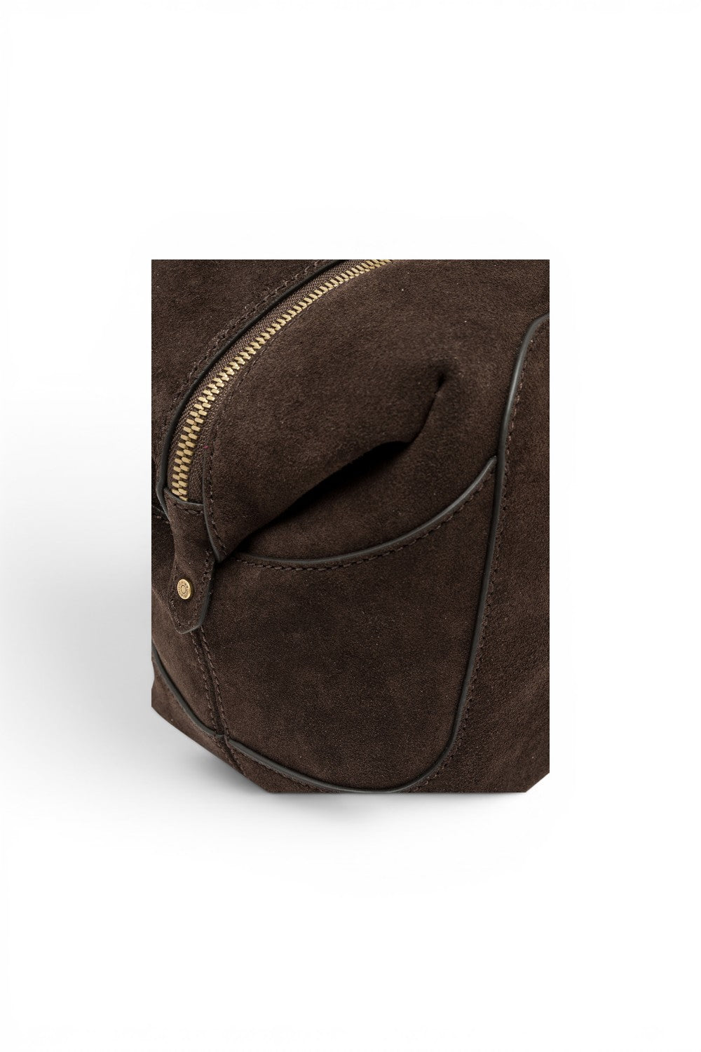 Borsa bauletto Gemma  grande camoscio moka 