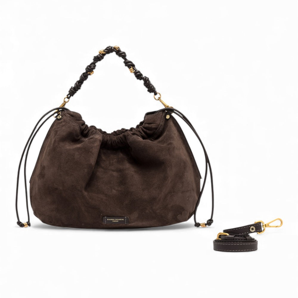 Borsa tracolla Morgana suede espresso 