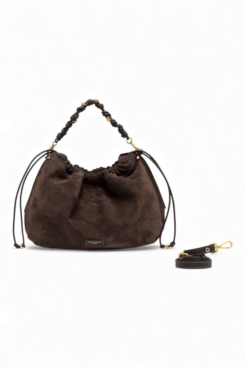 Borsa tracolla Morgana suede espresso 
