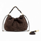 Borsa tracolla Morgana suede espresso 
