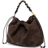 Borsa tracolla Morgana suede espresso 