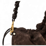 Borsa tracolla Morgana suede espresso 