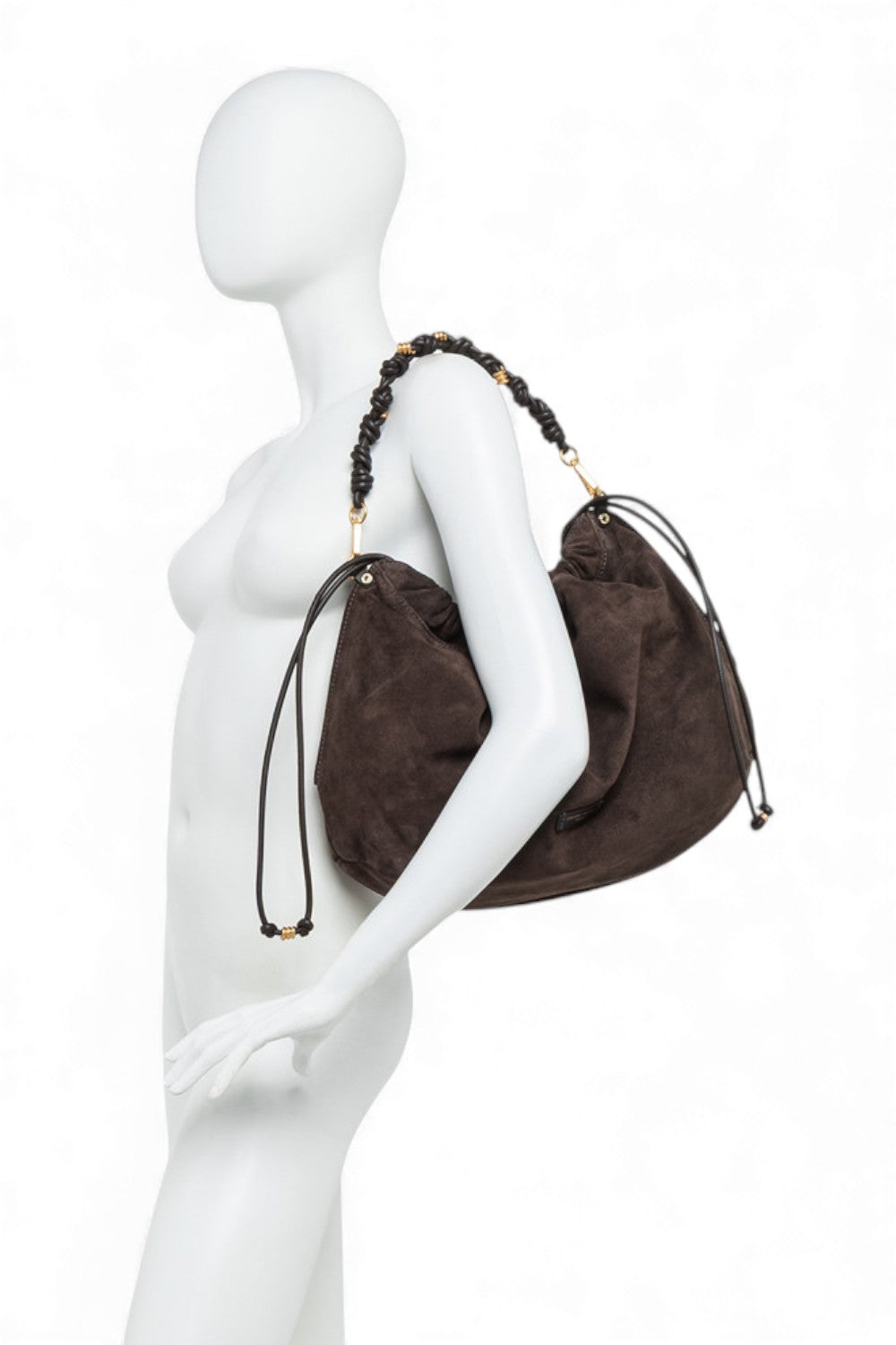 Borsa tracolla Morgana suede espresso 