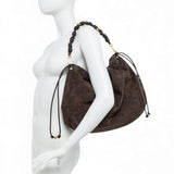 Borsa tracolla Morgana suede espresso 