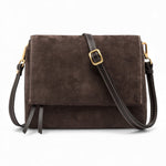Borsa tracolla Three suede moka 