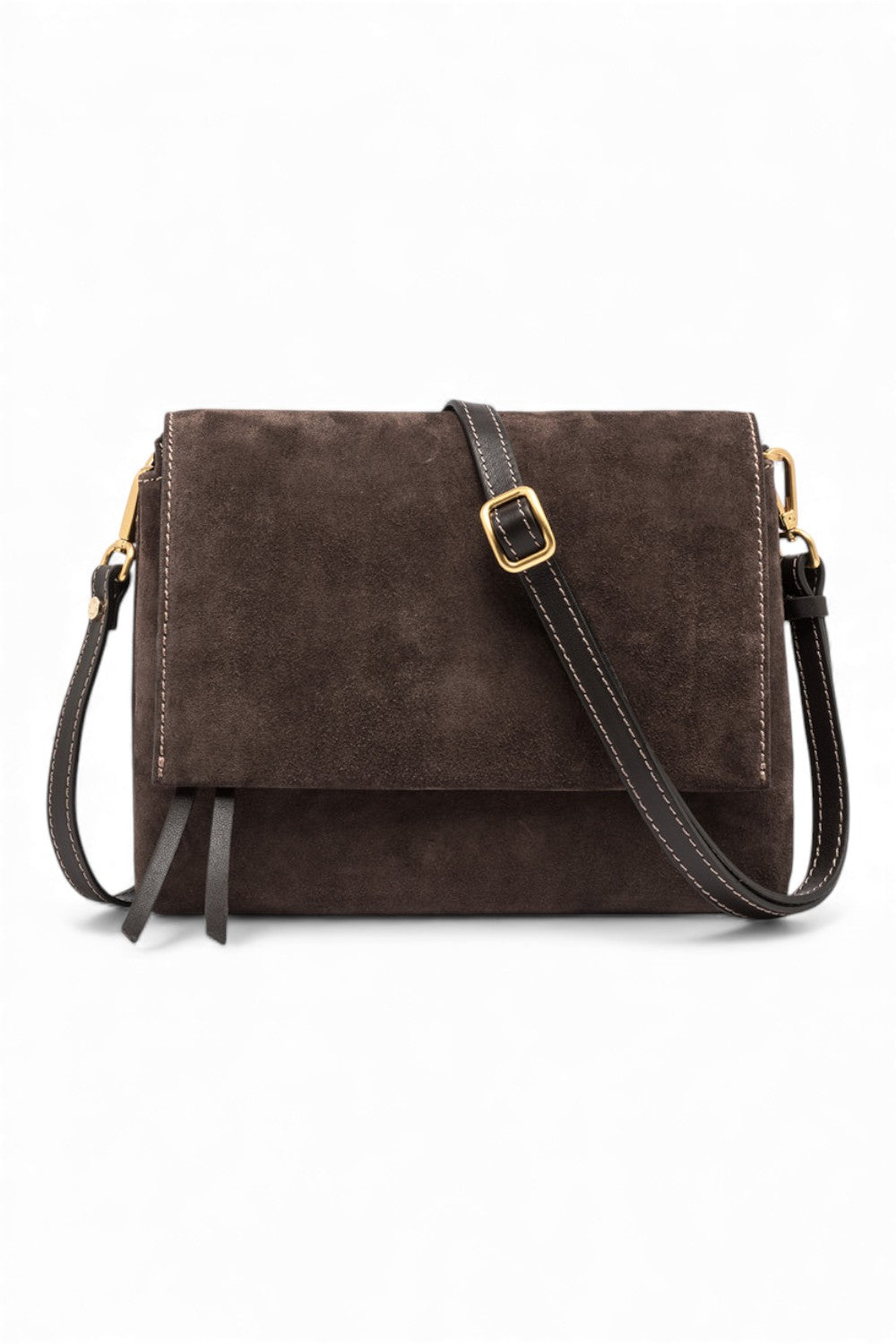 Borsa tracolla Three suede moka 