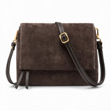 Borsa tracolla Three suede moka 
