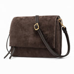 Borsa tracolla Three suede moka 