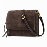 Borsa tracolla Three suede moka 