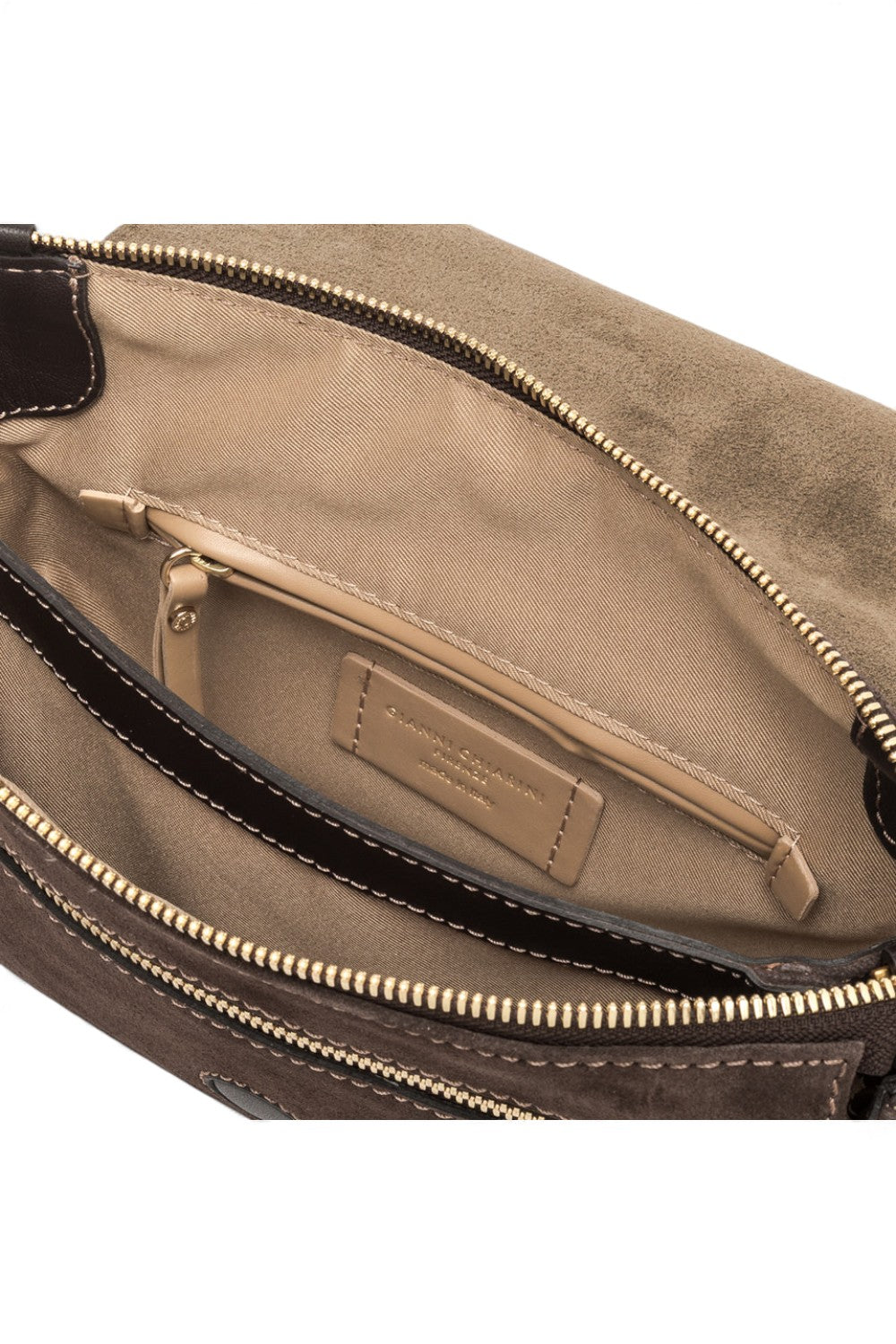 Borsa tracolla Three suede moka 