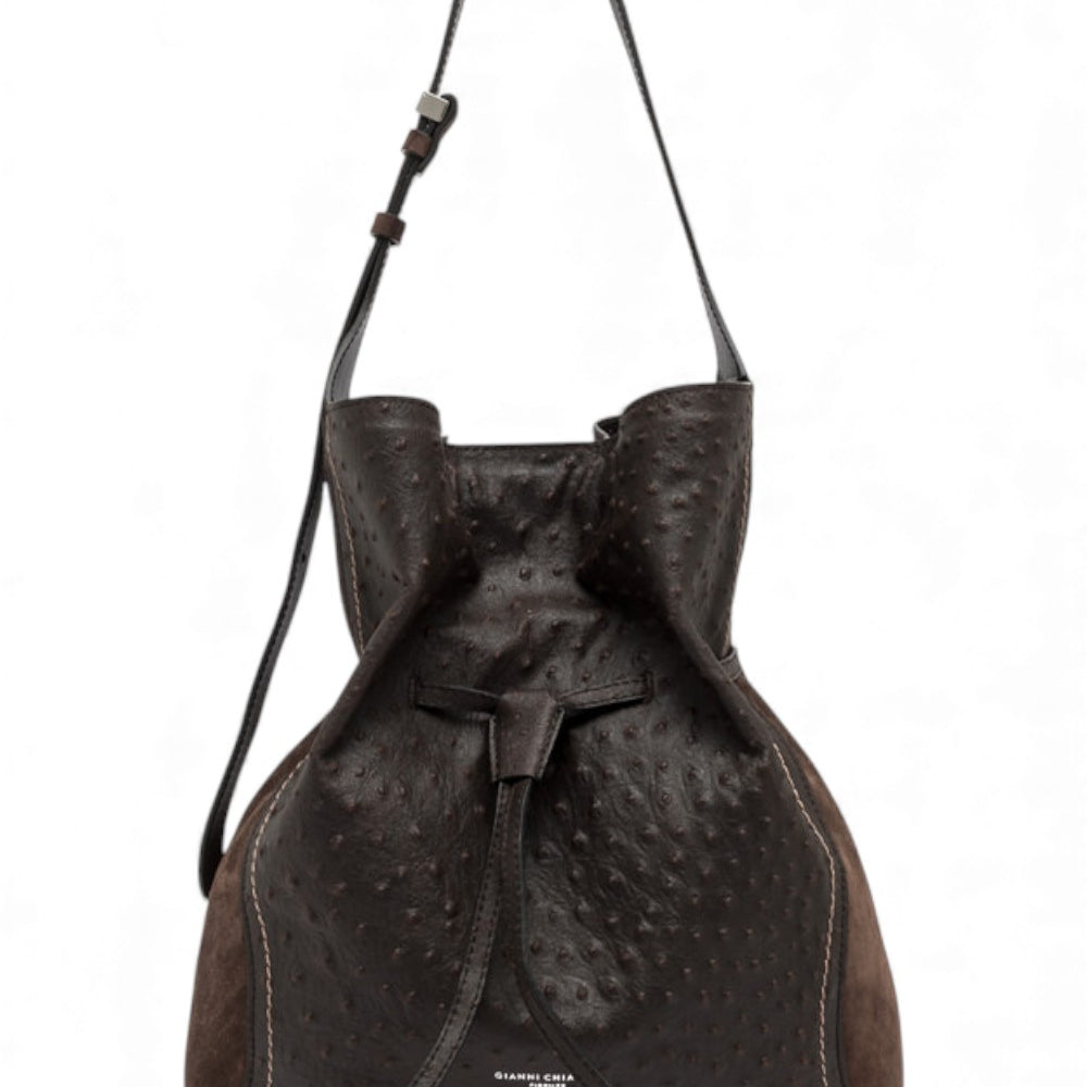 Borsa secchiello Sienna  str/camoscio espresso 