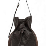 Borsa secchiello Sienna  str/camoscio espresso 