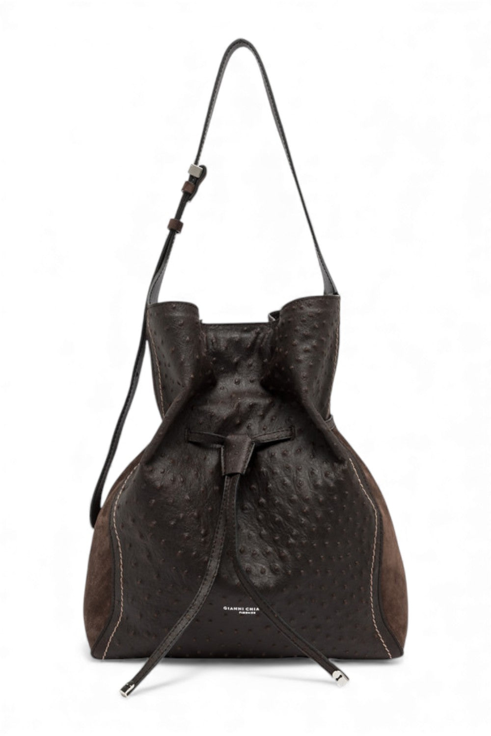 Borsa secchiello Sienna  str/camoscio espresso 