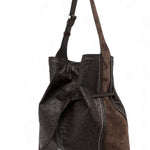 Borsa secchiello Sienna  str/camoscio espresso 