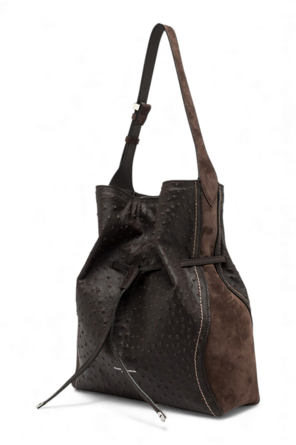 Borsa secchiello Sienna  str/camoscio espresso 
