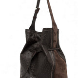 Borsa secchiello Sienna  str/camoscio espresso 