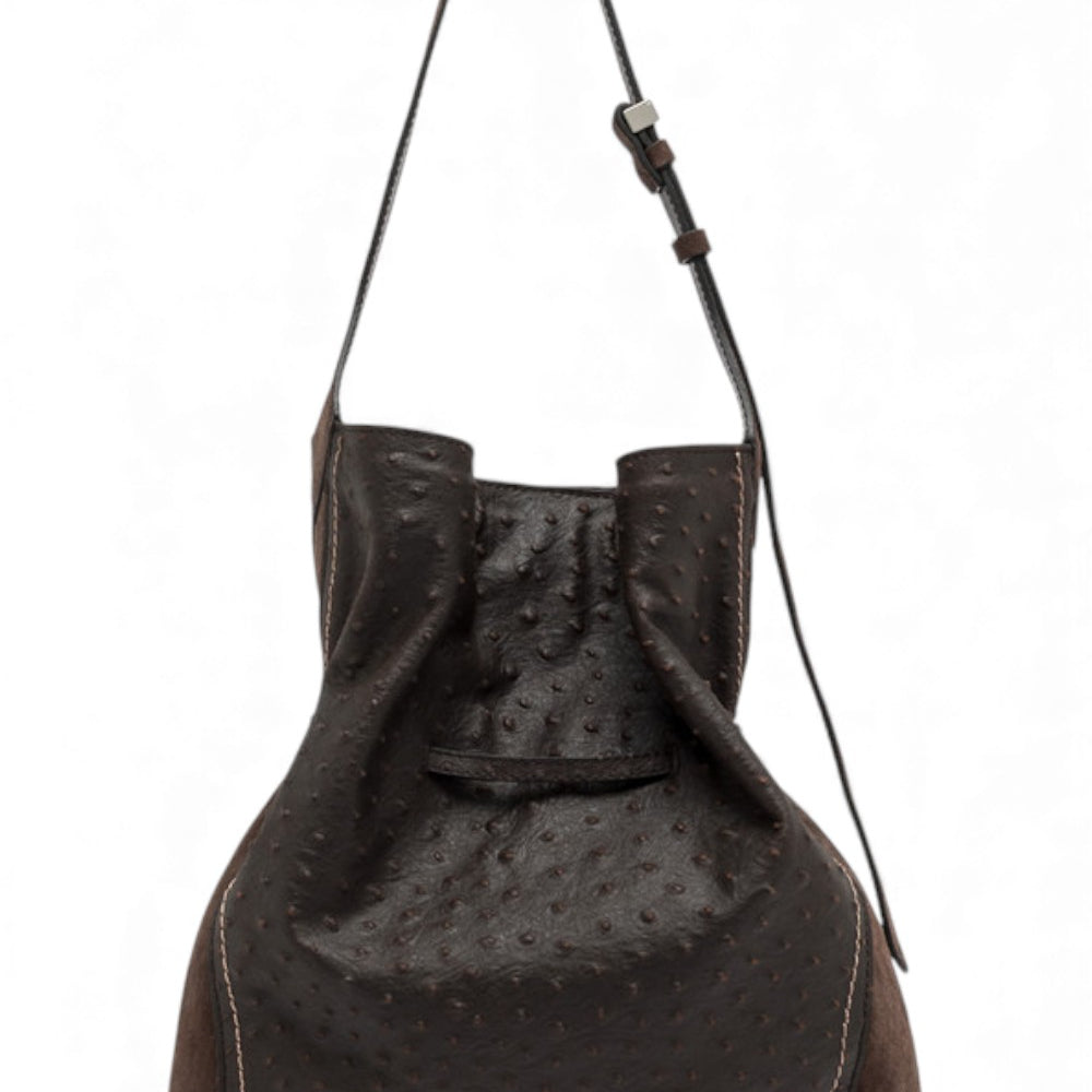 Borsa secchiello Sienna  str/camoscio espresso 